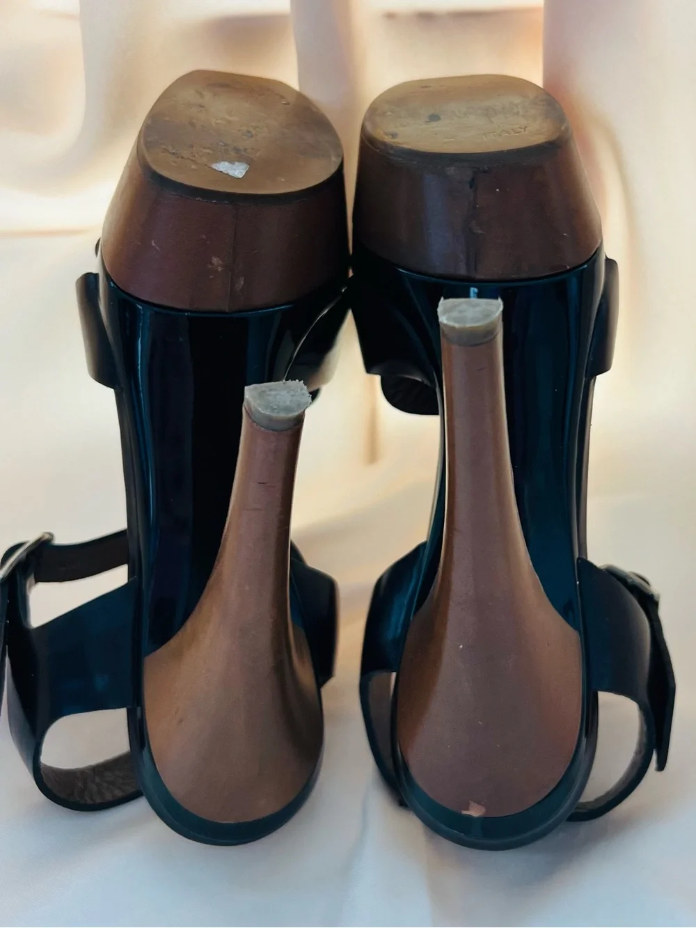 Marni Platform Peep-Toe Ankle-Strap Sandals in Brown